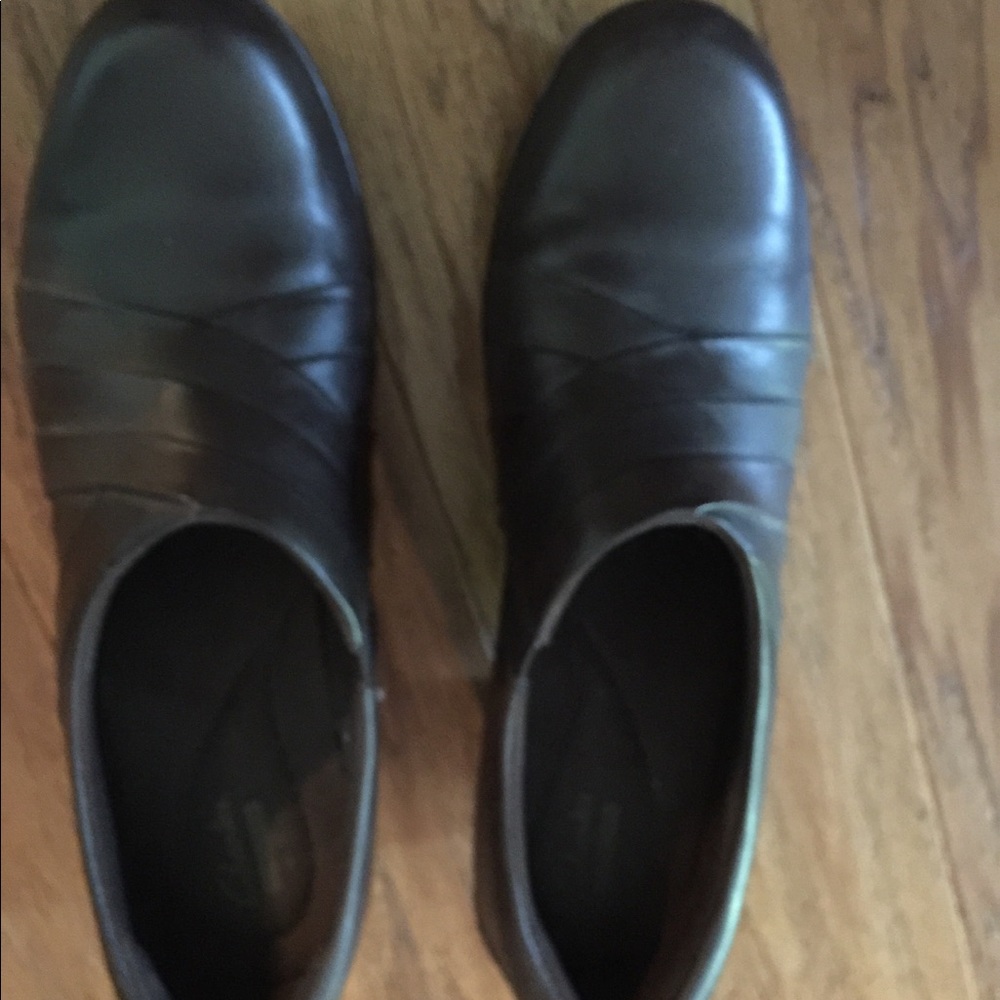Clarks Brown Slip On Shoes 9.5M
